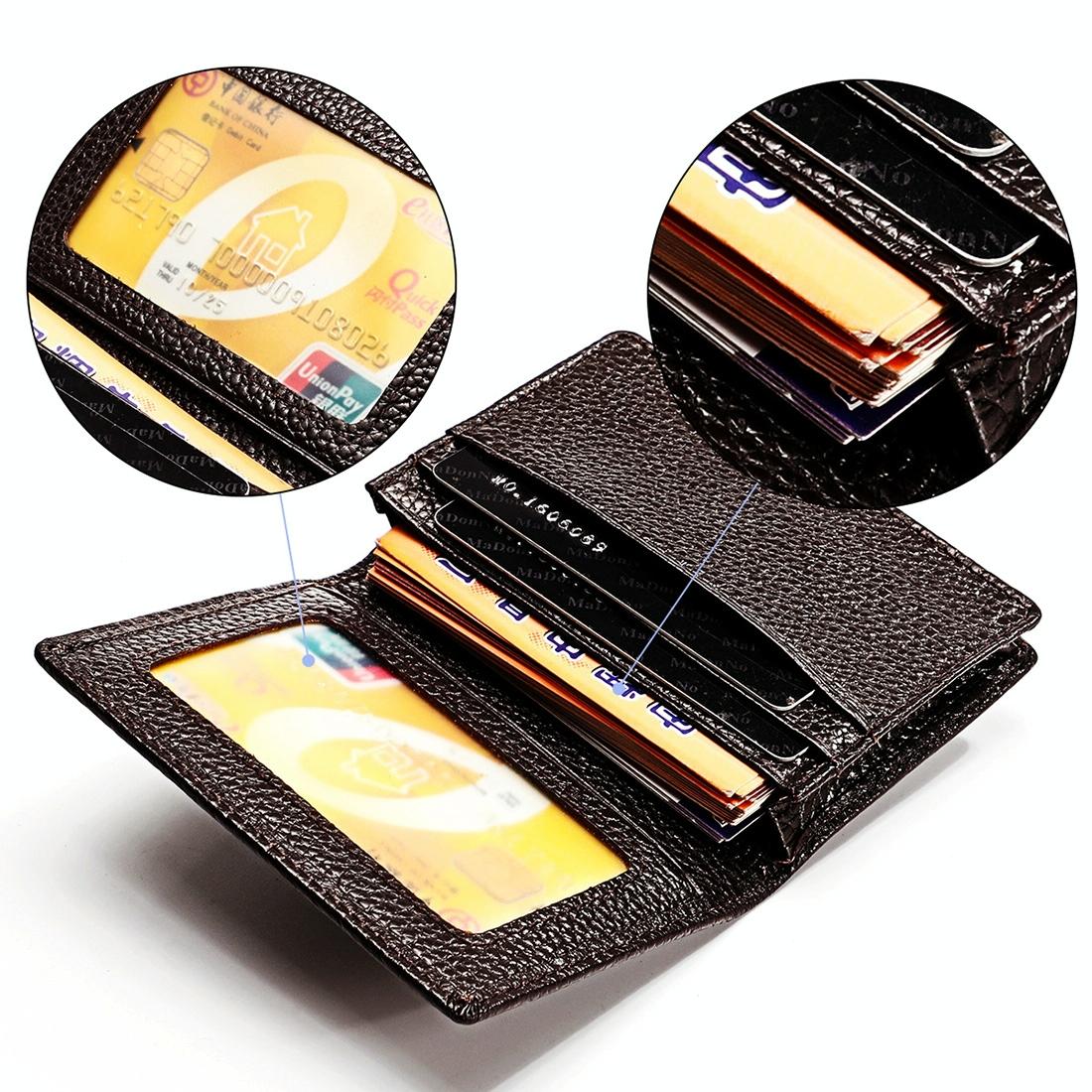 Men Leather Rfid Card Holder - Blocking Technology - Coffe 7