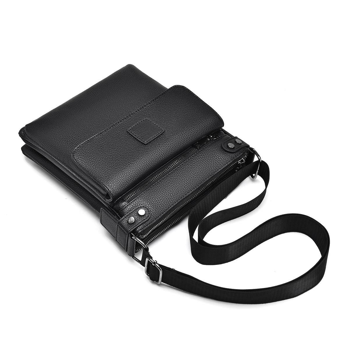 Men Casual Crossbody Shoulder Bag Durable Single Strap Design - Brown 8