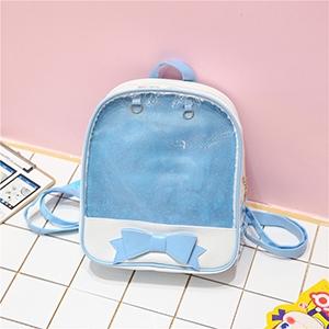 Mini Clear Kids Backpack with Bow - Perfect for School - Blue 9