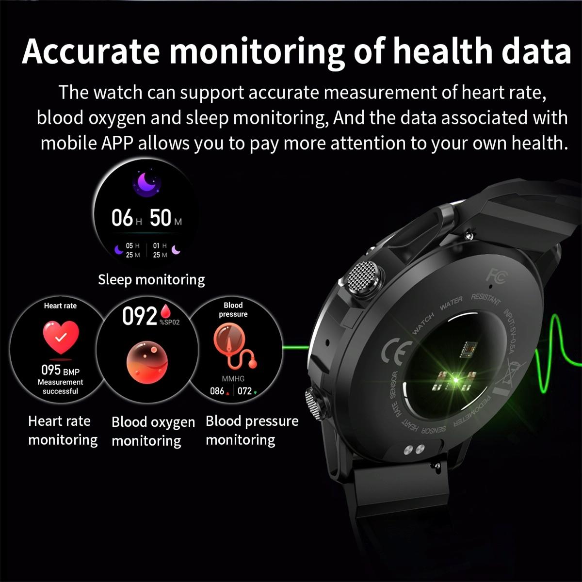 1.39 Inch Colour Screen Smart Watch Support Heart Rate Monitoring / Blood Pressure Monitoring - Green 6