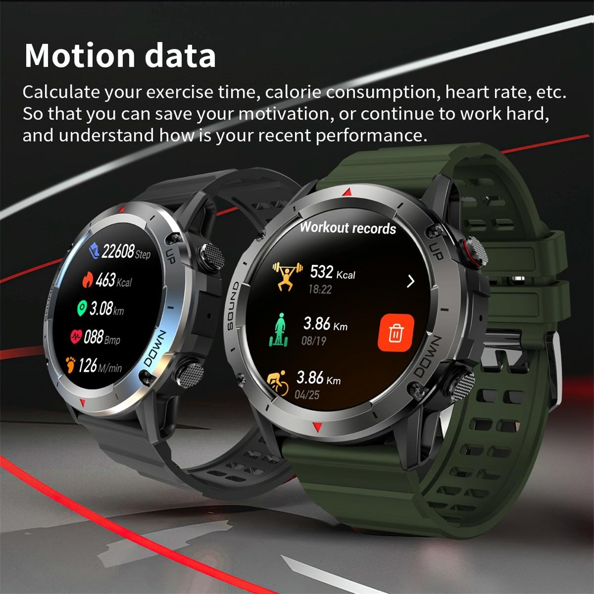 1.39 Inch Colour Screen Smart Watch Support Heart Rate Monitoring / Blood Pressure Monitoring - Green 7