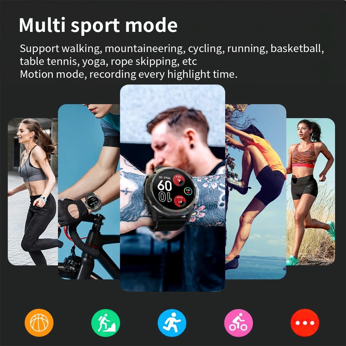 1.39 Inch Colour Screen Smart Watch Support Heart Rate Monitoring / Blood Pressure Monitoring - Green 8