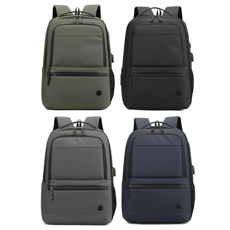 Men Usb Backpack with Charging Port - Grey 5