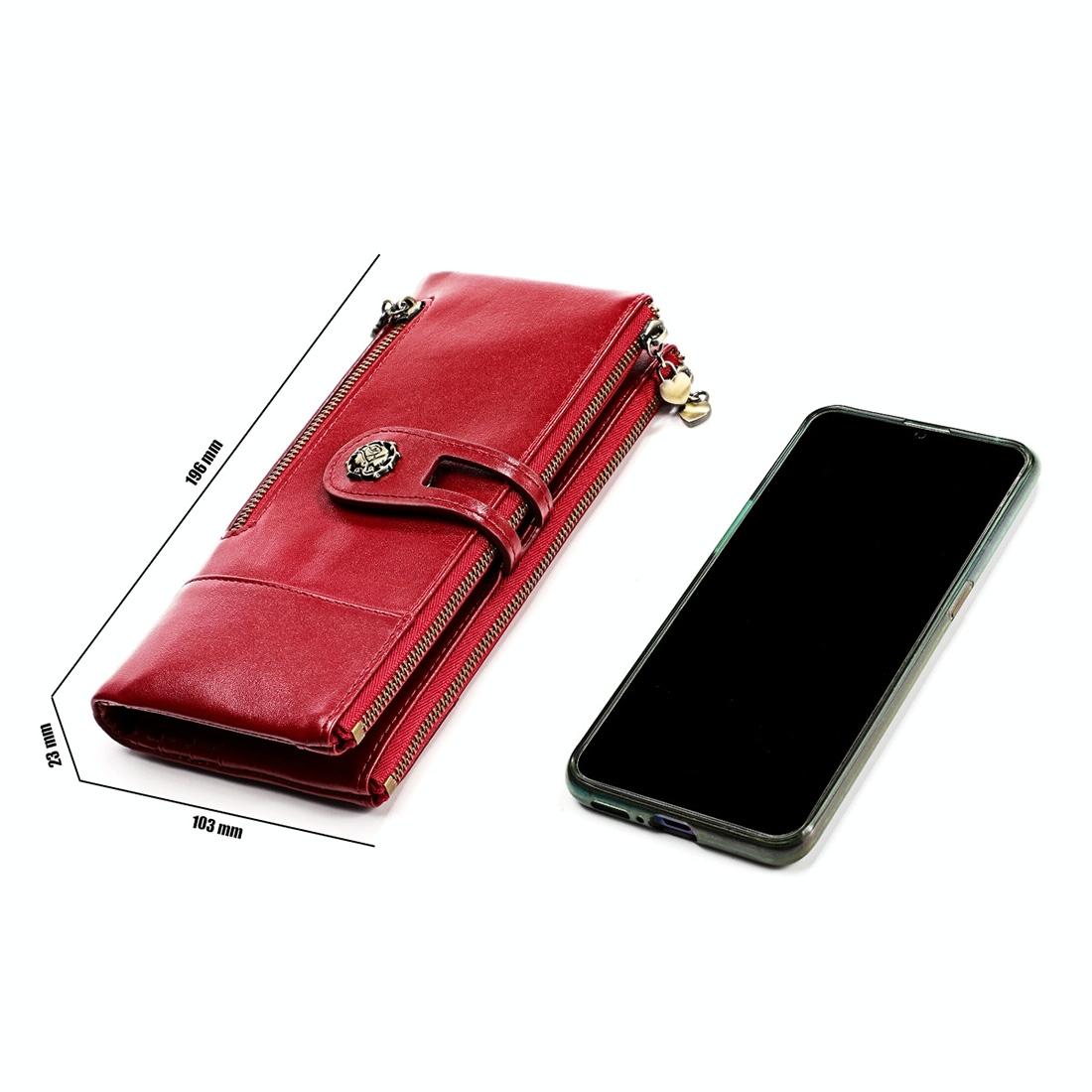 Vintage Rfid Leather Wallet with Card Slots for Women - Blue 9