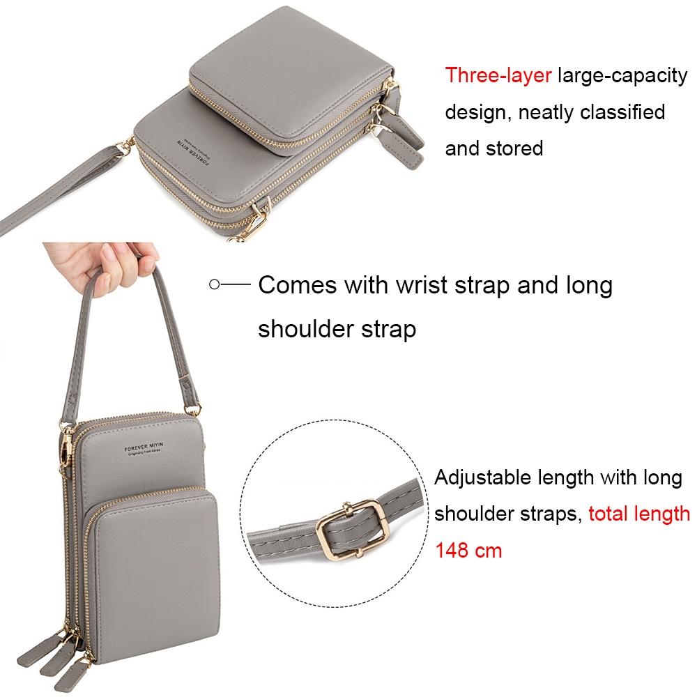 Multifunctional Touch Screen Phone Bag - Yellow 6