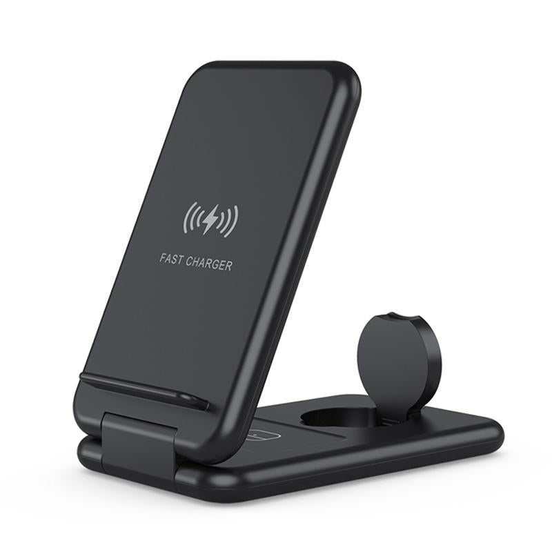 15W 3 In 1 Foldable Wireless Charger For Iphones Iwatchs Airpods - White 8