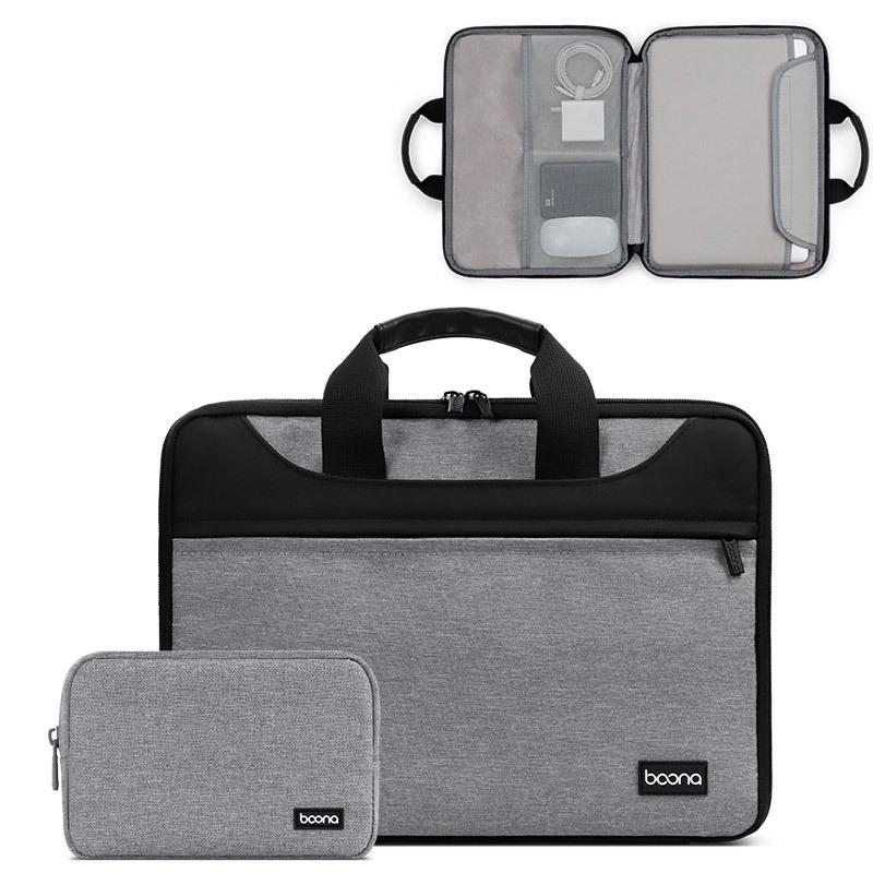 Waterproof Oxford Cloth Laptop Bag - Full Open Portable - 11 / 12 Inches - Grey 13
