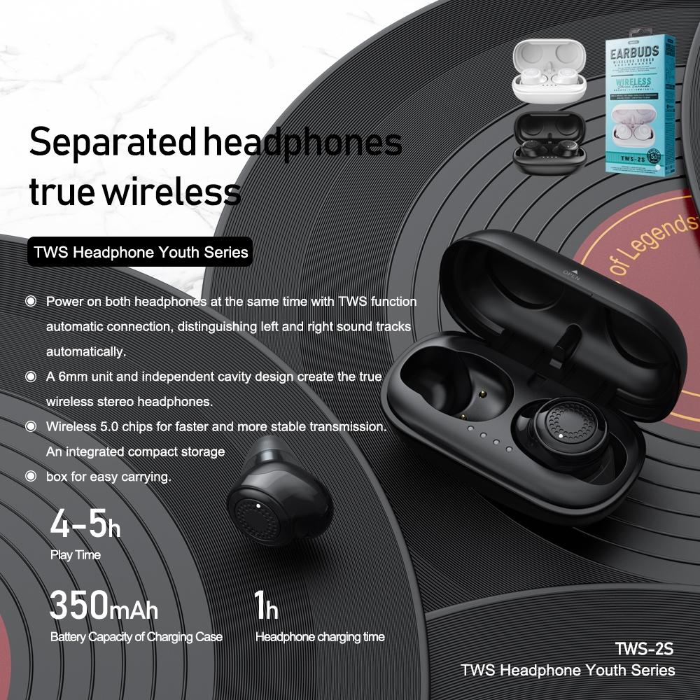 True Wireless Bluetooth Earphones with Charging Box - 5.0 - White 4