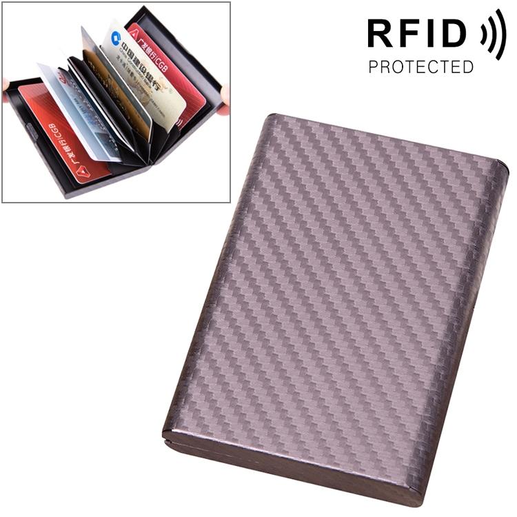 Aluminum Credit Card Holder - Secure & Compact - Carbon Gray