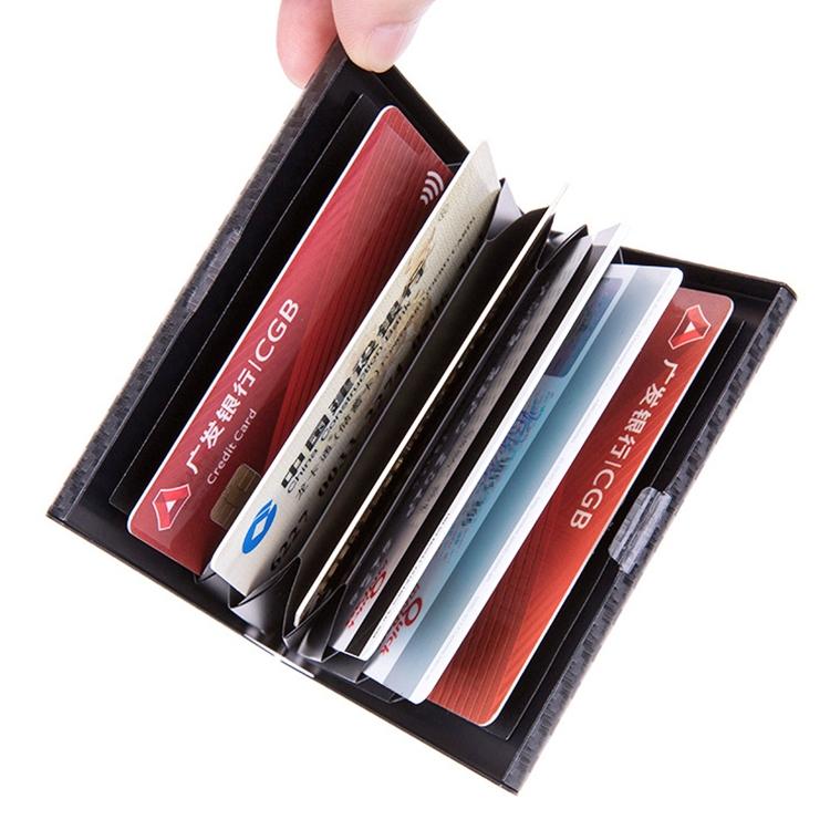 Aluminum Credit Card Holder - Secure & Compact - Carbon Gray 5