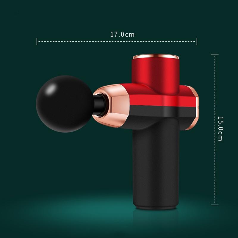 Compact 12V Muscle Relax Massage Gun - Mini Size - Black Green 4