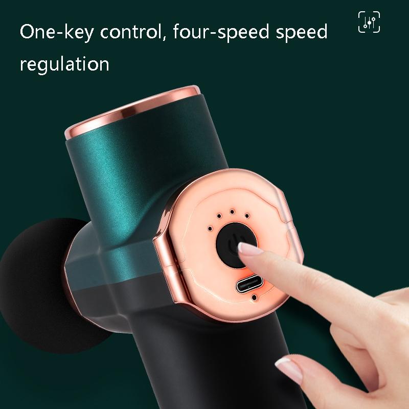 Compact 12V Muscle Relax Massage Gun - Mini Size - Black Green 5