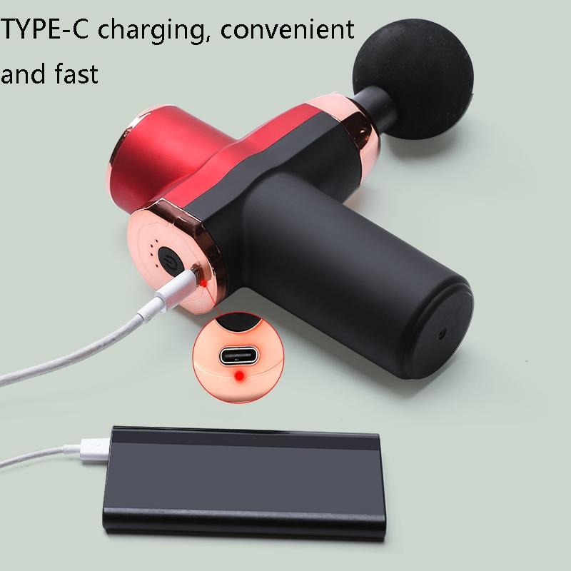 Compact 12V Muscle Relax Massage Gun - Mini Size - Black Green 7