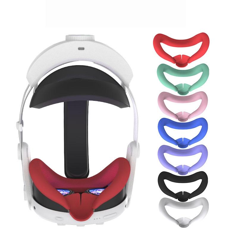 Silicone Face Cover with Nose Pad for Meta Quest 3 - Eye Mask - White 5