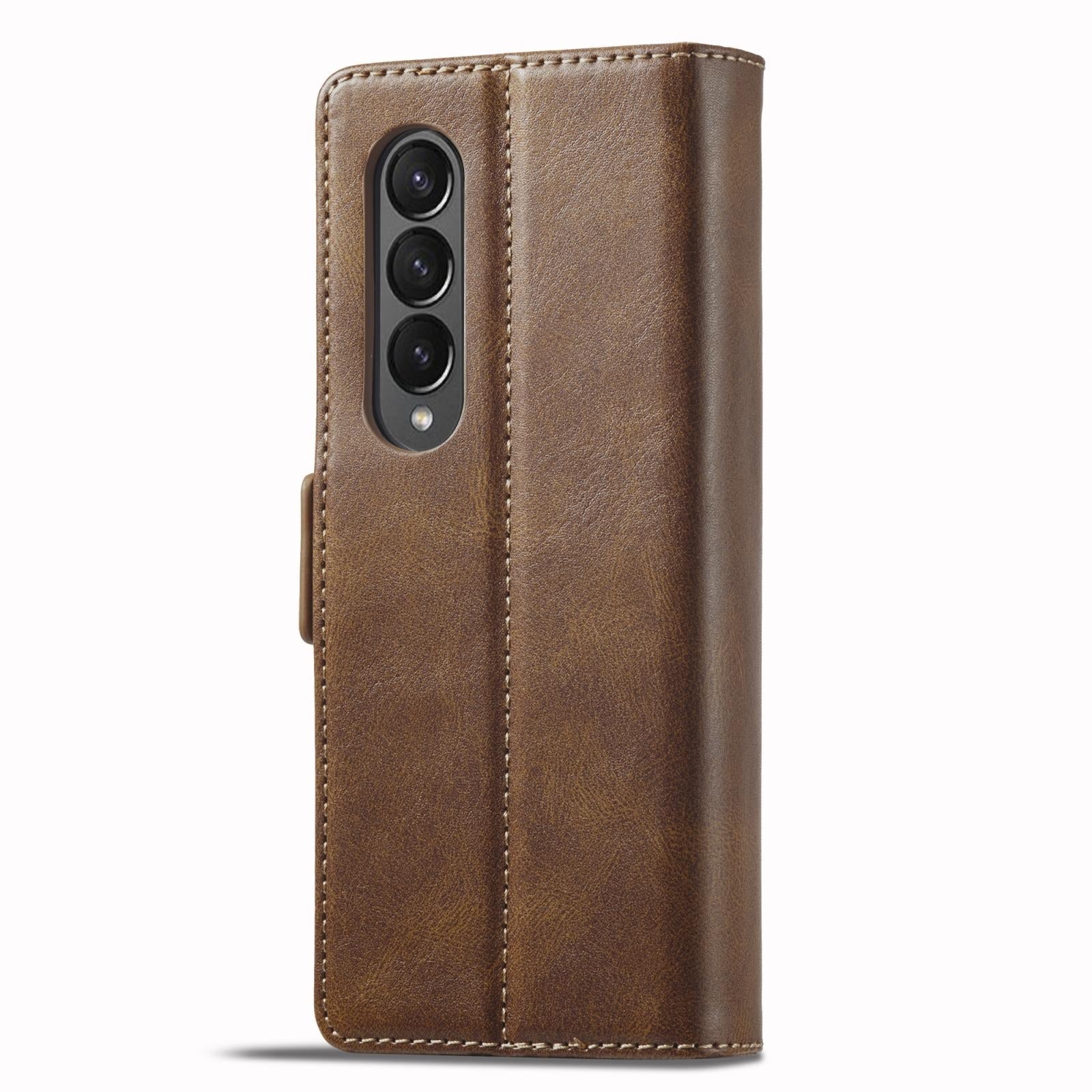 For Samsung Galaxy Z Fold4 5G Rfid Leather Phone Case - Secure & Stylish - Red 9