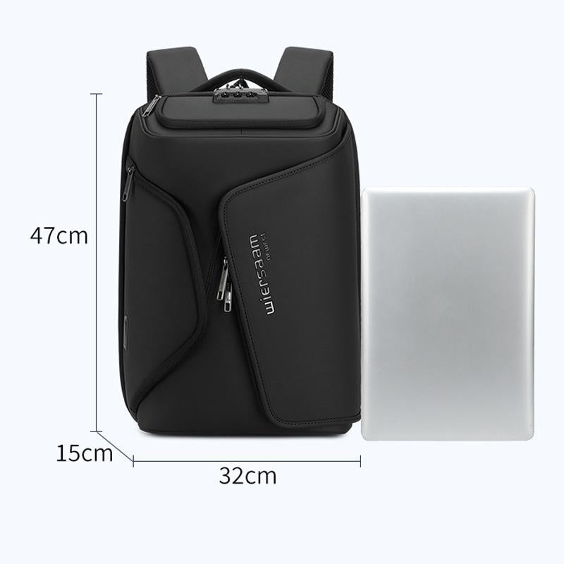 Water Resistant Anti Theft Laptop Backpack With Usb Port - Gray 3