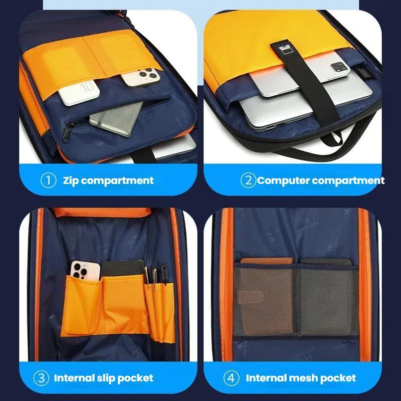 Water Resistant Anti Theft Laptop Backpack With Usb Port - Gray 7