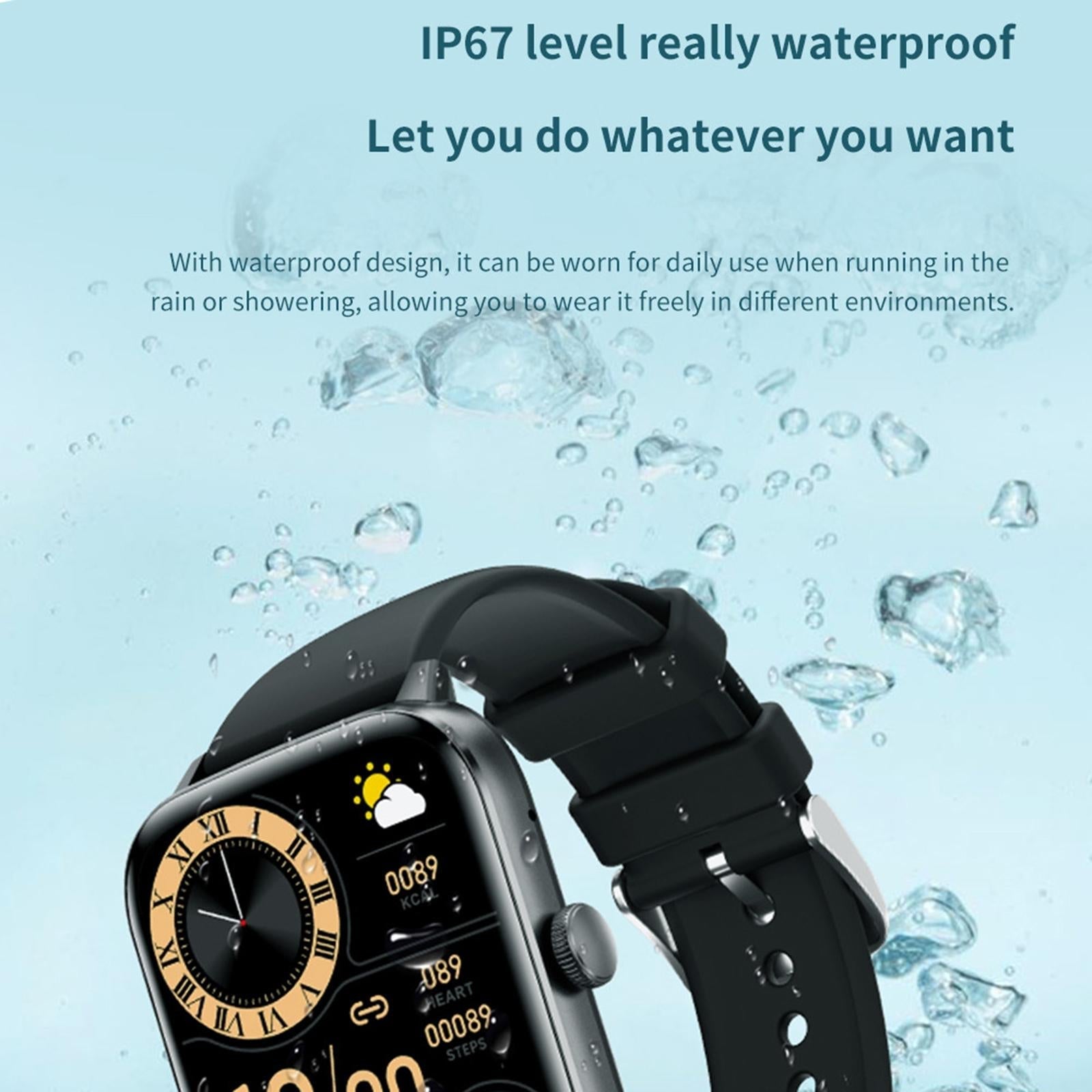 1.91 Inch Bt5.2 Smart Sport Watch Support Sleep / Heart Rate / Blood Oxygen / Temperature / Blood Pressure Health Monitor - Black 11