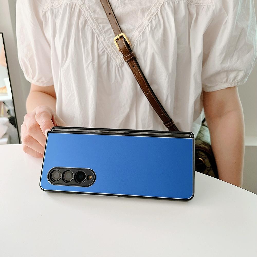 For Samsung Galaxy Z Fold4 5G Aluminum Foldable Phone Case - Blue 6