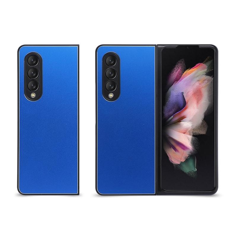 For Samsung Galaxy Z Fold4 5G Aluminum Foldable Phone Case - Blue 8