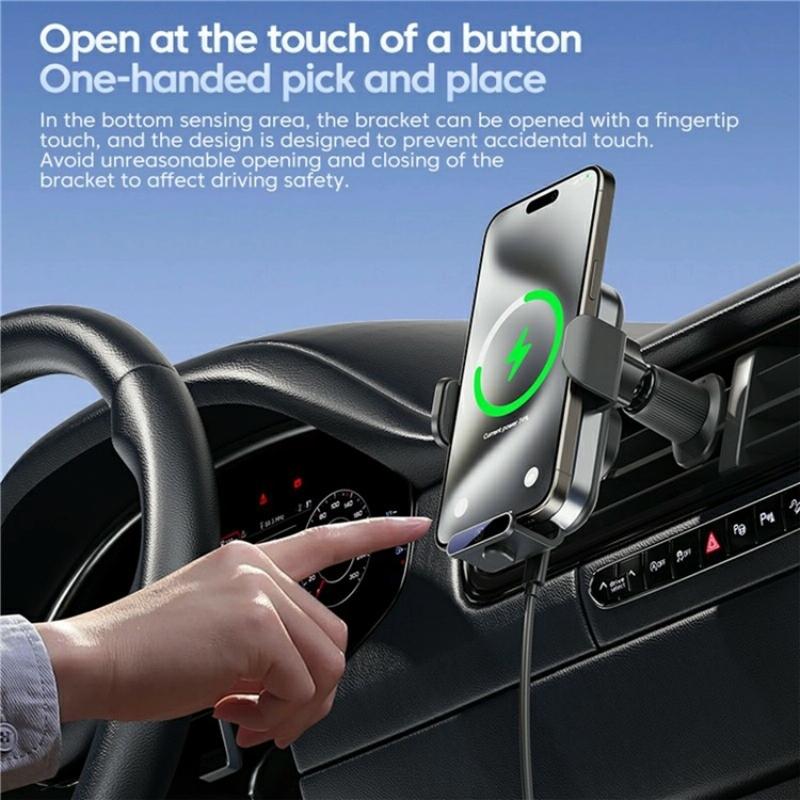 Intelligent Induction Wireless Car Charger - 66w High Power - Silver 3