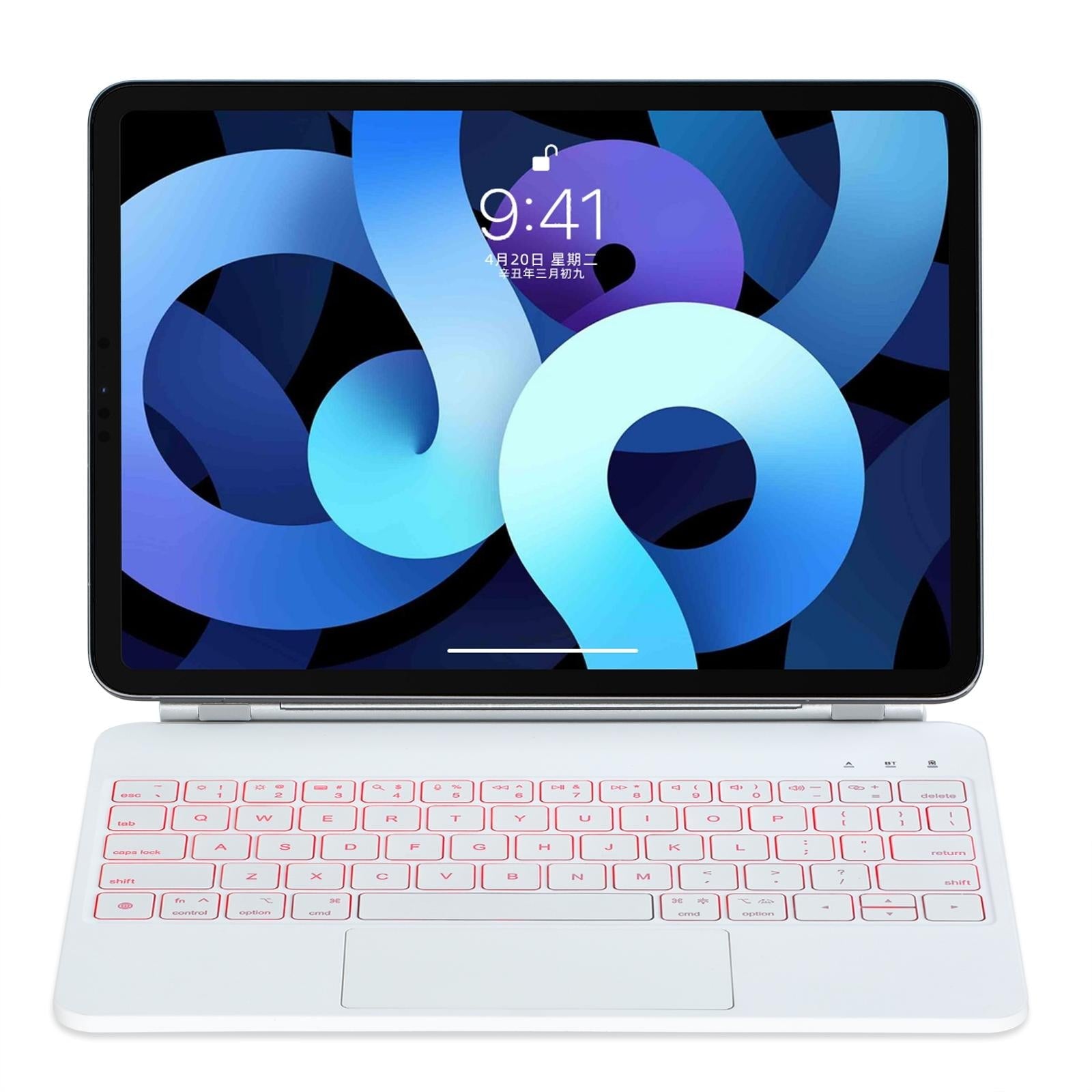 Bluetooth Keyboard Leather Case For Ipad Air / Pro 11 2022 / 2024 - 10.9 Touch Pad - White 4