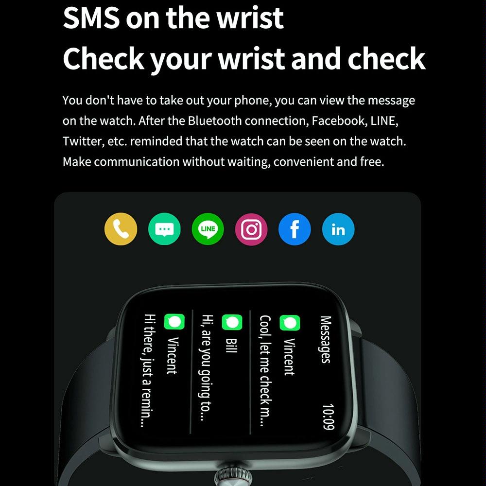 1.96 Inch Ip67 Waterproof Silicone Band Smart Watch Supports Dual-Mode Bluetooth Call / Heart Rate Monitoring - Pink 8