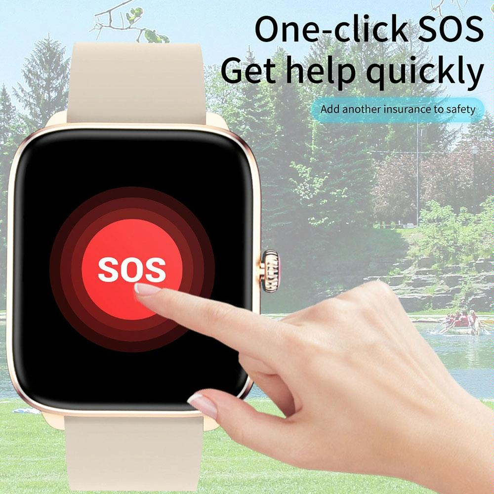 1.96 Inch Ip67 Waterproof Silicone Band Smart Watch Supports Dual-Mode Bluetooth Call / Heart Rate Monitoring - Pink 15