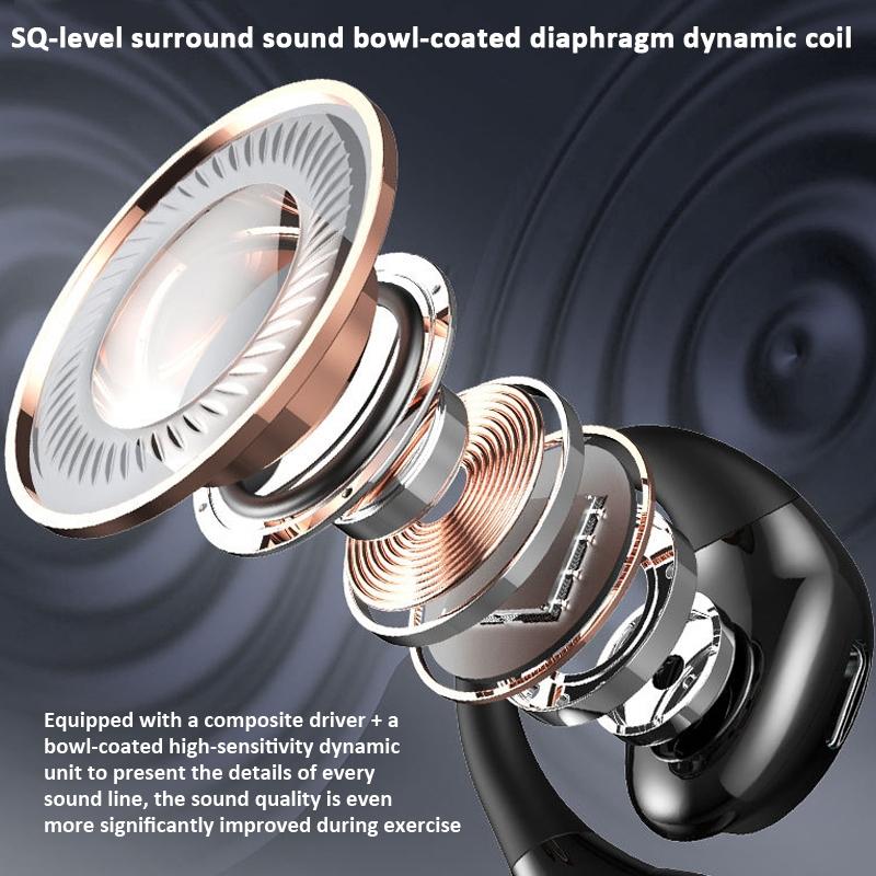 Waterproof Touch Control Wireless Earphones with Ear-hook for Sports - Yellow 7