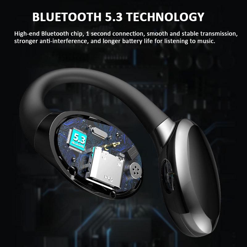 Waterproof Touch Control Wireless Earphones with Ear-hook for Sports - Yellow 8