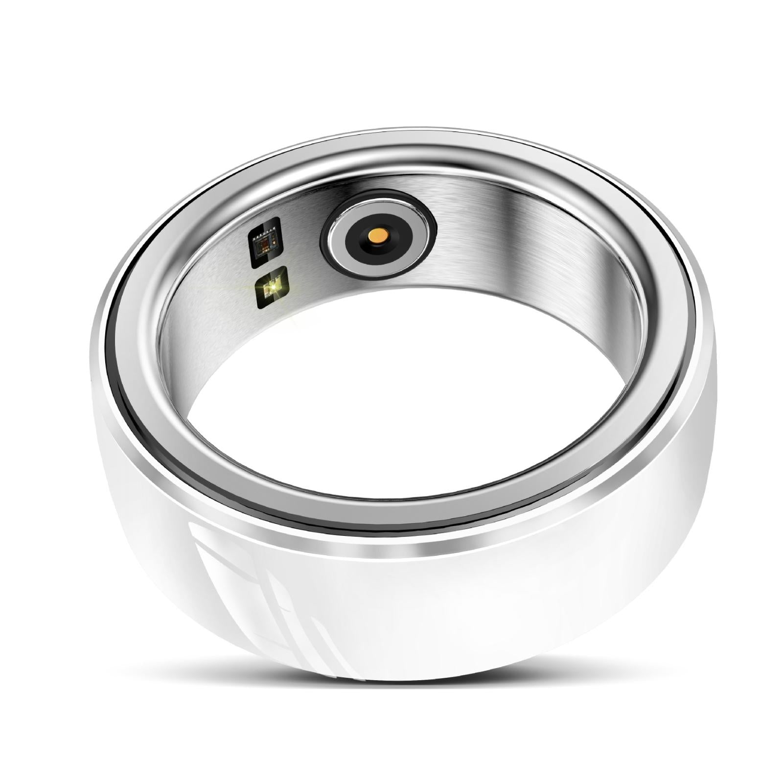 Smart Ring With Heart Rate Blood Oxygen Sleep & Sports Modes - R8 Size 20 - White 3