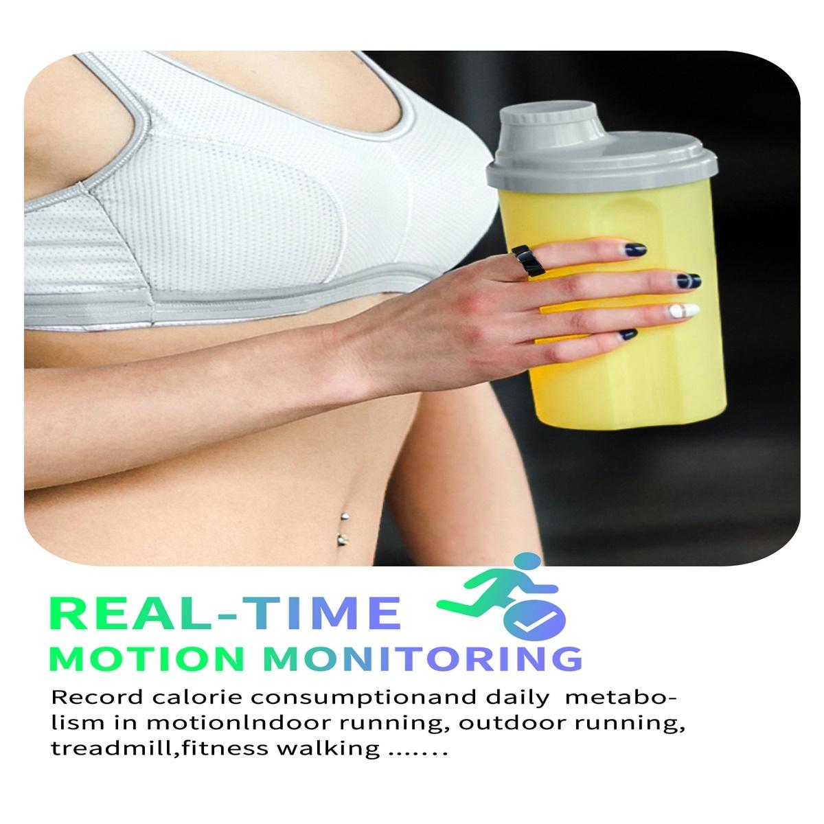 Smart Ring With Heart Rate Blood Oxygen Sleep & Sports Modes - R8 Size 20 - White 7