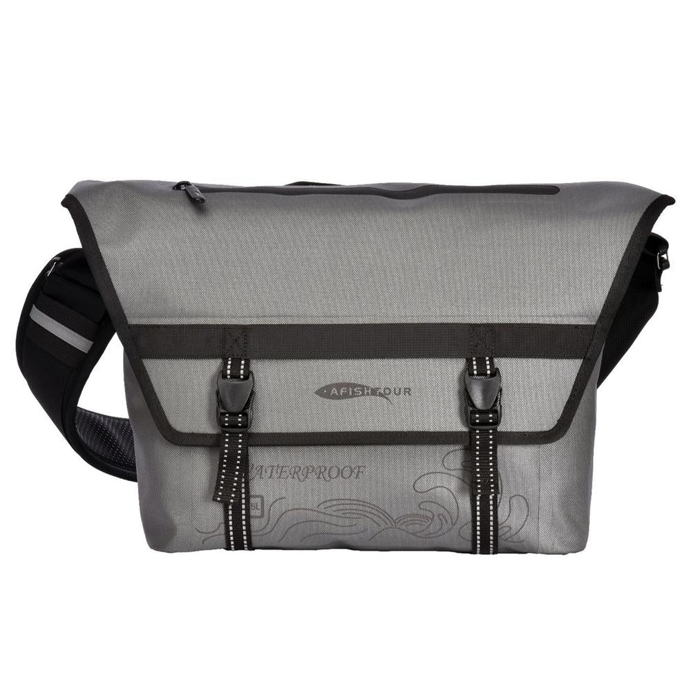 Waterproof Vintage Shoulder Bag Large Capacity - Silver Grey