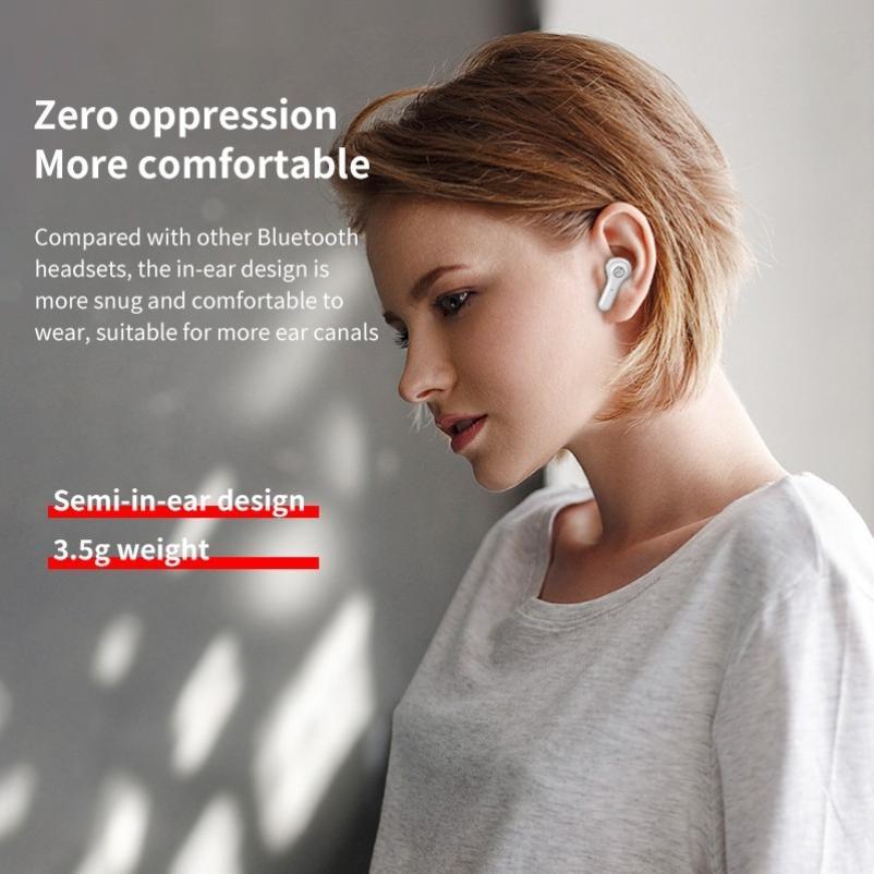 Intelligent Noise Cancelling Bluetooth Headset - Anc Pro Touch 5.0tws Master-slave Switch - White 3