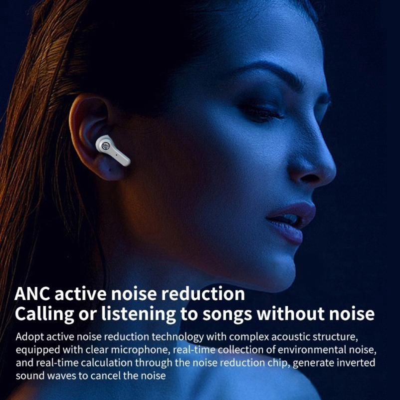 Intelligent Noise Cancelling Bluetooth Headset - Anc Pro Touch 5.0tws Master-slave Switch - White 4