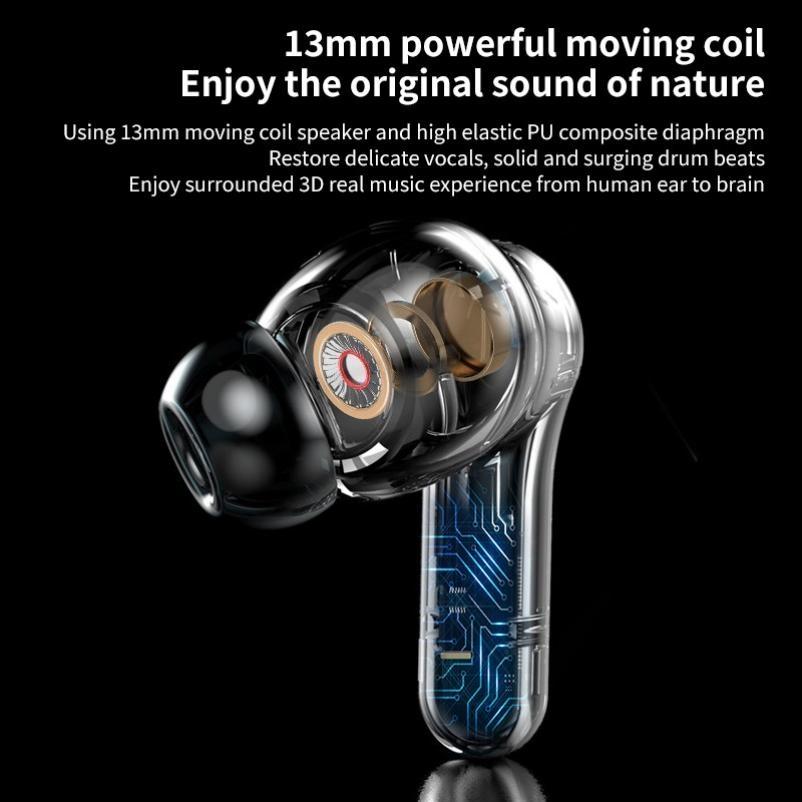Intelligent Noise Cancelling Bluetooth Headset - Anc Pro Touch 5.0tws Master-slave Switch - White 5