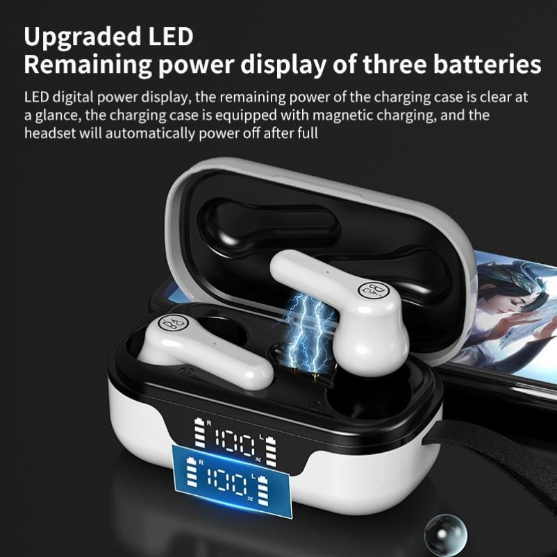 Intelligent Noise Cancelling Bluetooth Headset - Anc Pro Touch 5.0tws Master-slave Switch - White 8