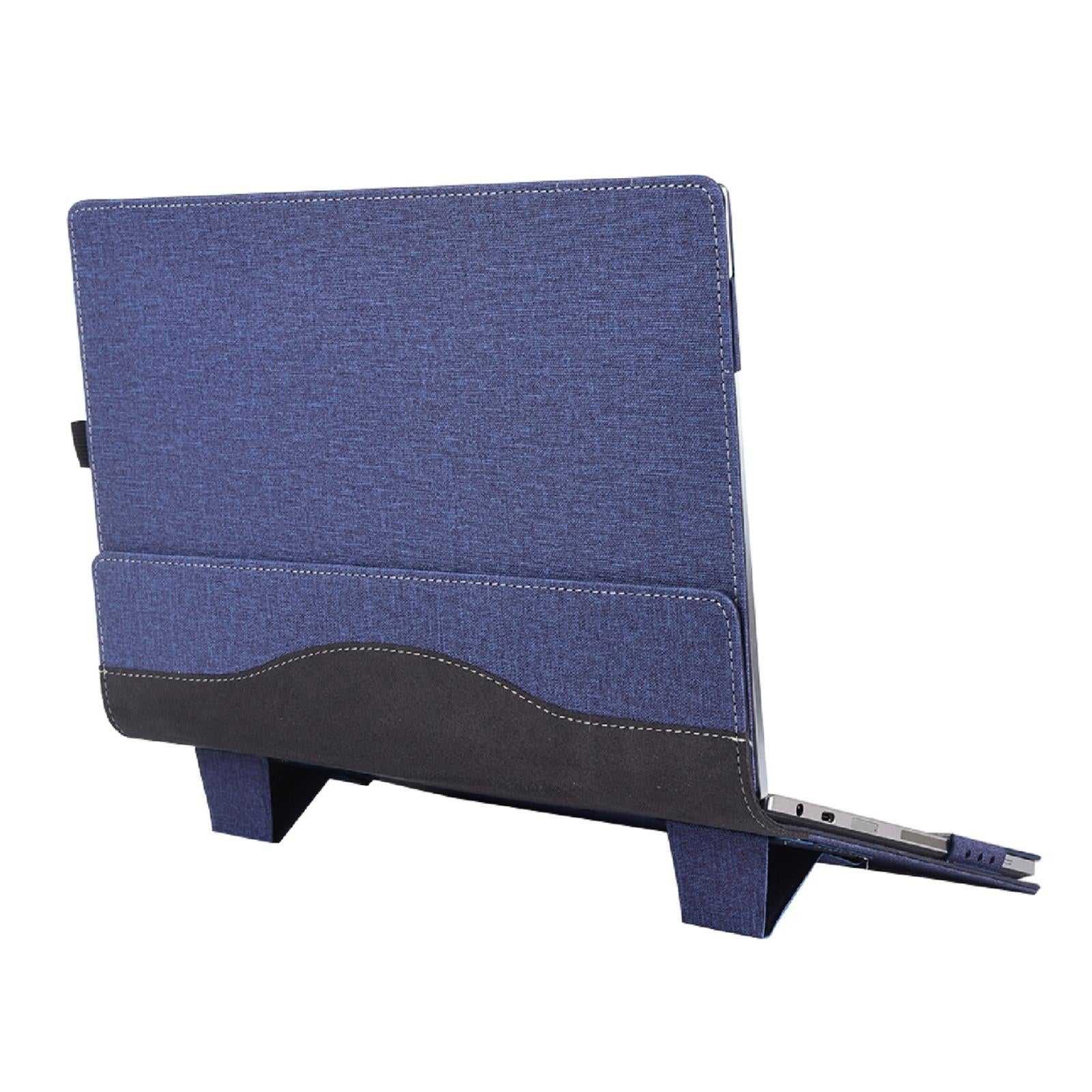 Protective Leather Laptop Case With Stand - 13.3 Inch - Dark Blue - For Samsung Galaxy Book Flex 2020 14