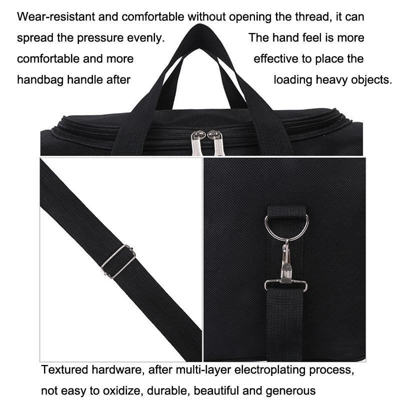 Large Capacity Shoulder Travel Bag - Black 5