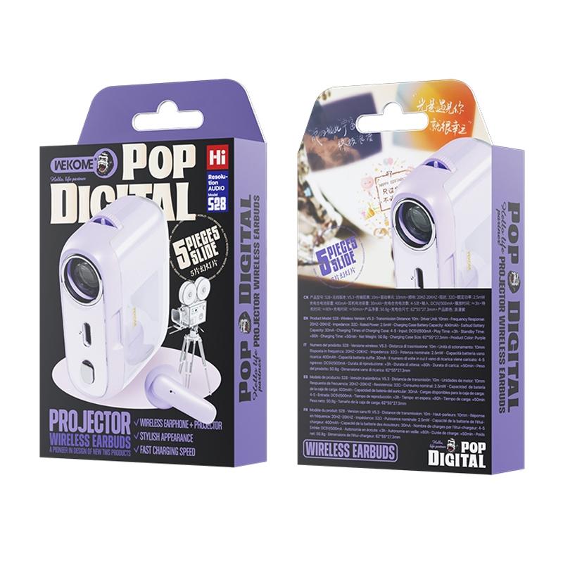 Wireless Bluetooth Earphones - Wk S28 Projections - Tws - Purple 5
