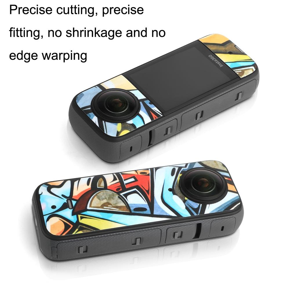 Protective Film Stickers for Dji Insta360 X3 Panoramic Camera - Social Dog + Drawing Black 5