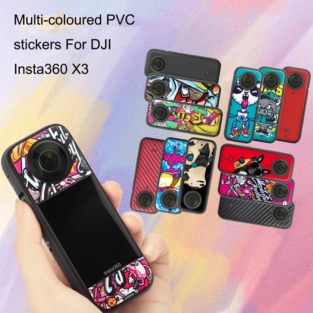 Protective Film Stickers for Dji Insta360 X3 Panoramic Camera - Social Dog + Drawing Black 7