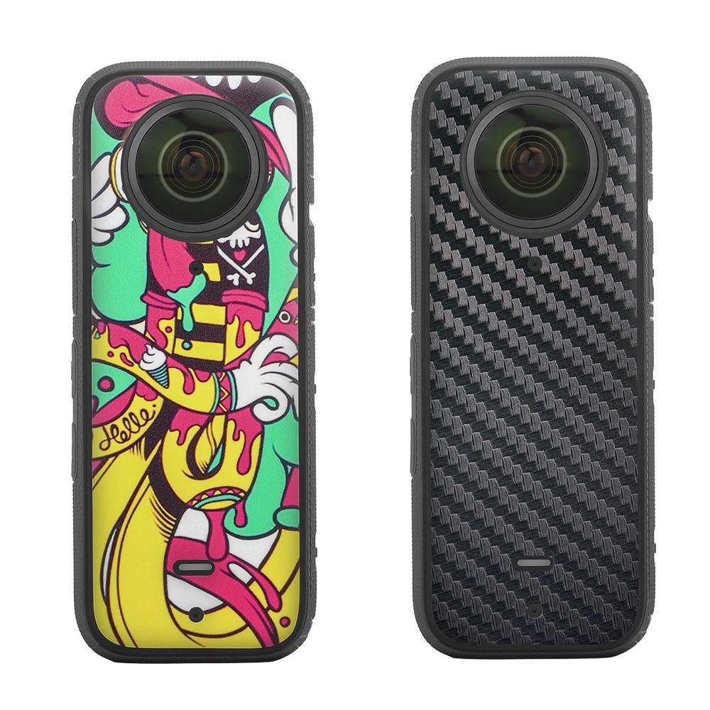 Protective Film Stickers for Dji Insta360 X3 Panoramic Camera - Social Dog + Drawing Black 10