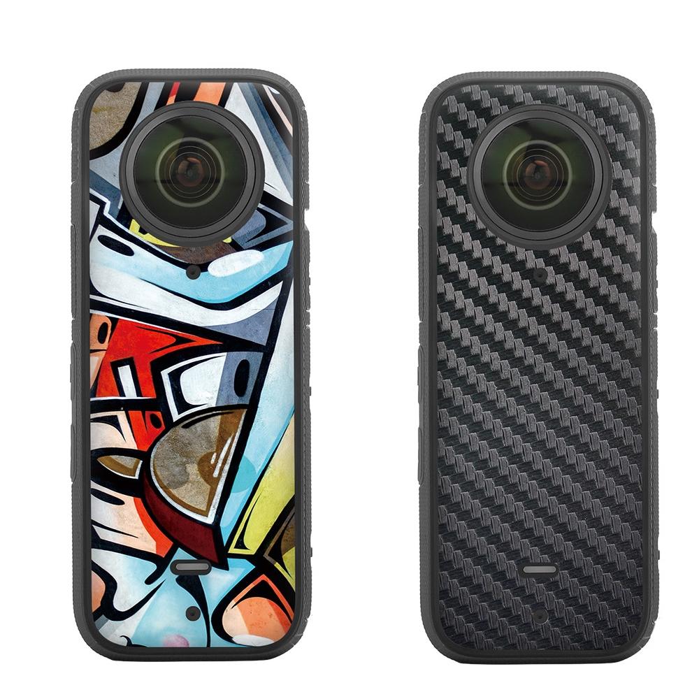 Protective Film Stickers for Dji Insta360 X3 Panoramic Camera - Social Dog + Drawing Black 12