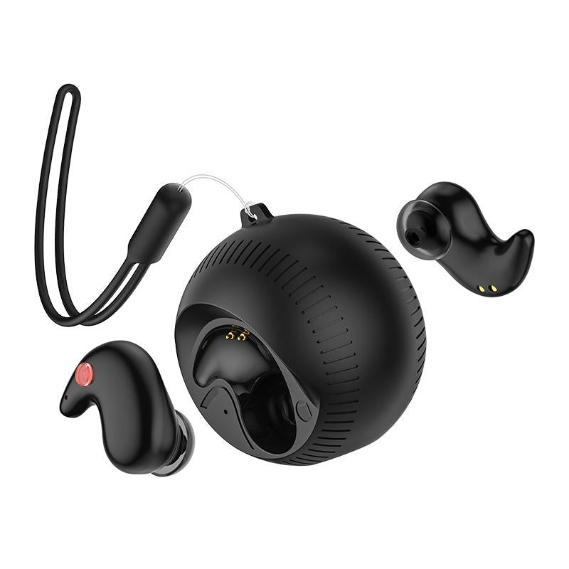 Coconut Ball Bluetooth Earphones with Charging Case - White 14