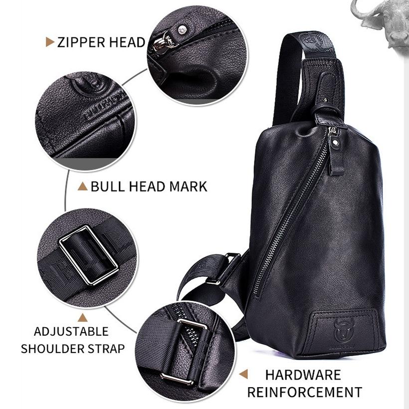 Large Capacity Soft Cowhide Shoulder Bag Durable & Stylish - Brown 5