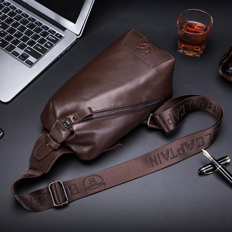 Large Capacity Soft Cowhide Shoulder Bag Durable & Stylish - Brown 8