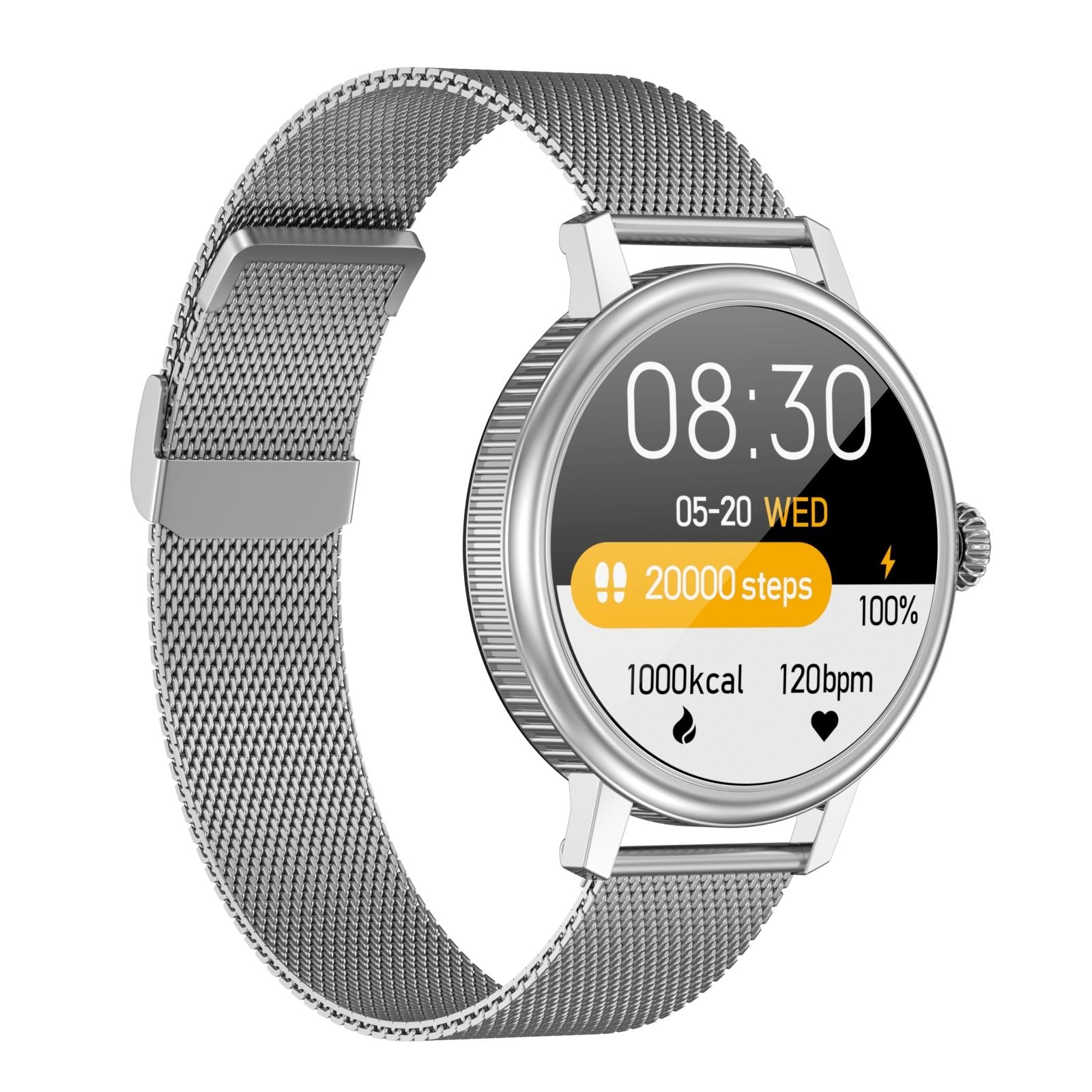 Smart Steel Watch With Colour Screen - Cf90 - Gold 4