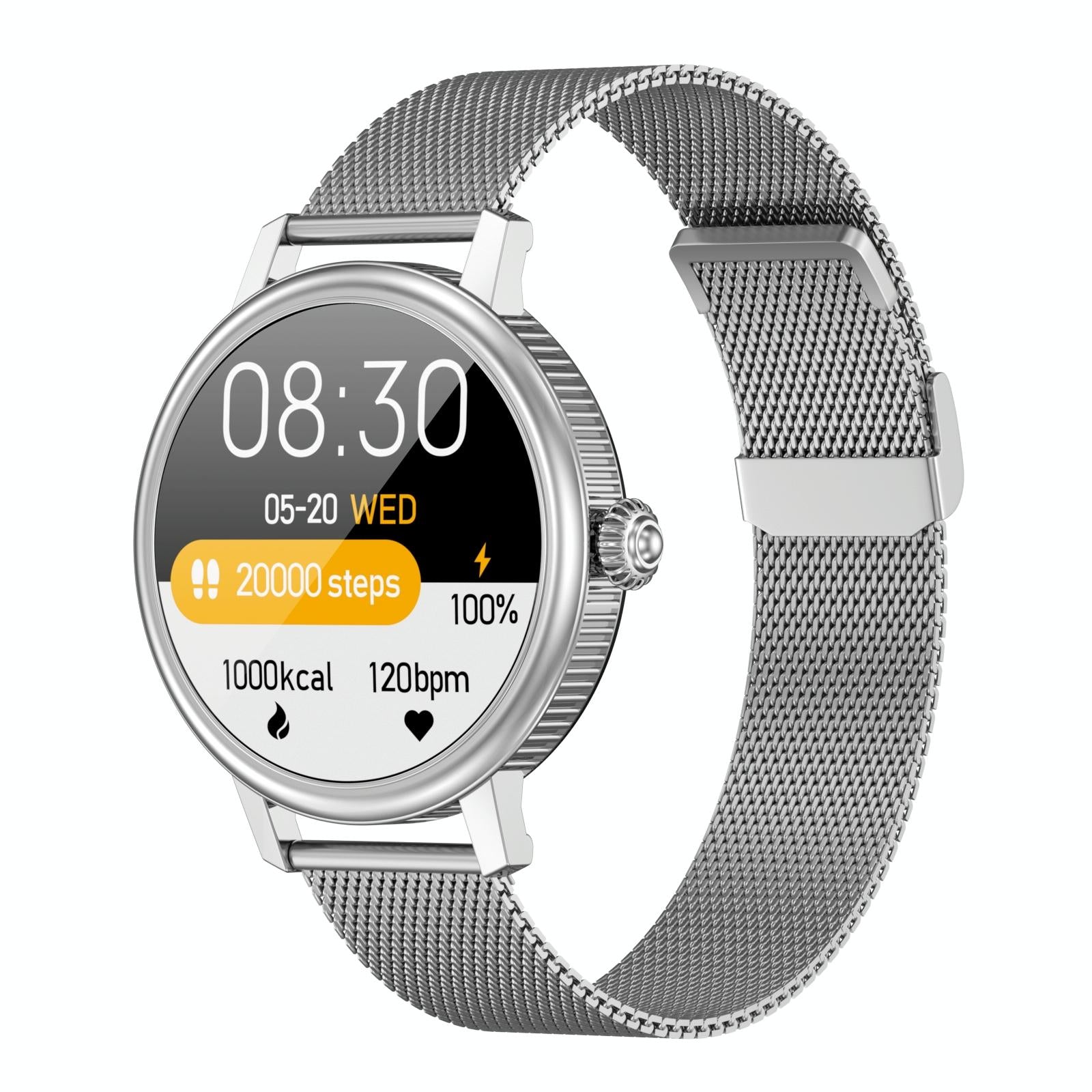 Smart Steel Watch With Colour Screen - Cf90 - Gold 15