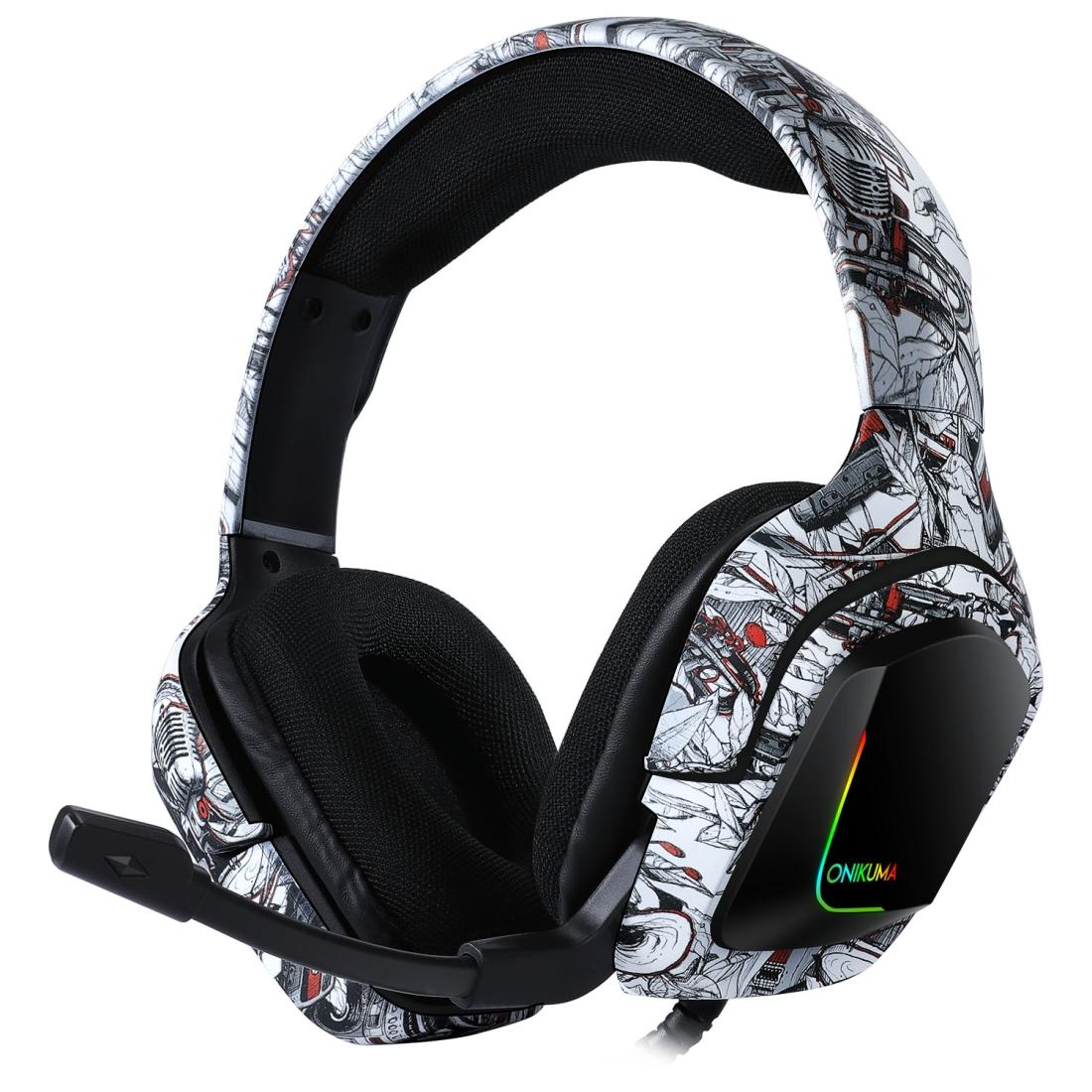 Surround Sound Pc Gaming Headset With Mic & Rgb - Red Gray 3